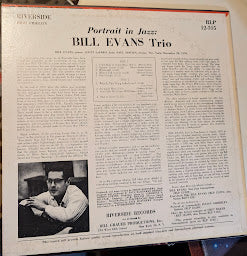 Bill Evans Trio – Portrait in Jazz – 1960 – Jazz / Modal Jazz 1960 - Extremely Rare