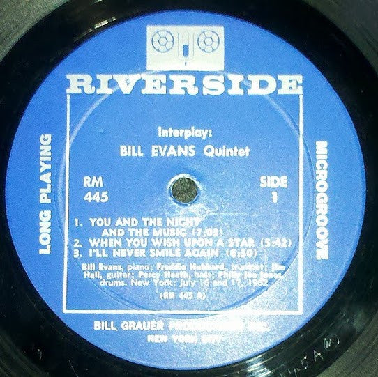 Bill Evans – Interplay - US Released: 1962 Genre: Jazz Style: Post Bop Mono (Rare Vinyl)