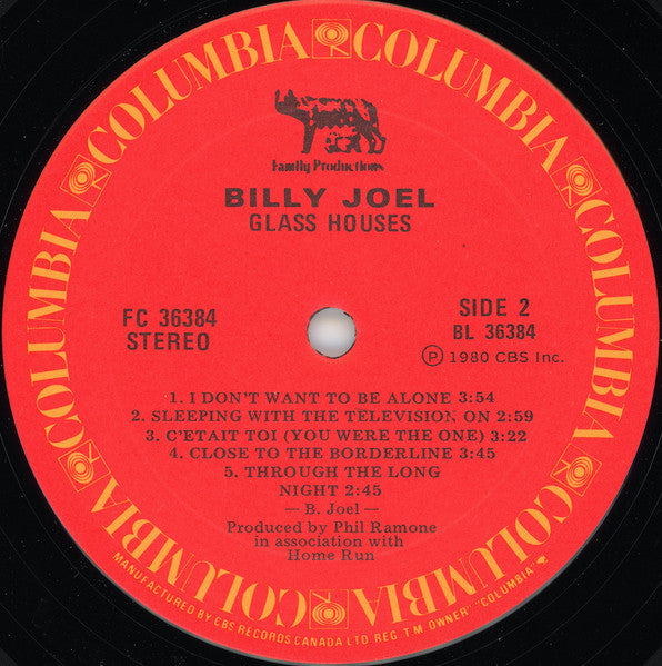 Billy Joel – Glass Houses – 1980 – Rock / Pop Rock (vinyl) note slight mark