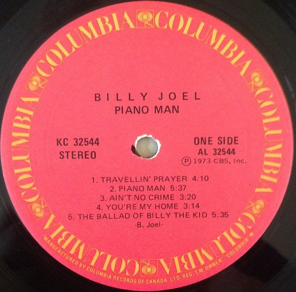 Billy Joel ‎– Piano Man -1974 -  Folk Rock, Pop Rock (vinyl)