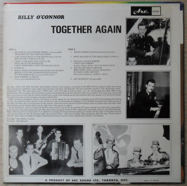 Billy O’Connor – Together Again! (Irish/Variety, Vinyl LP) Arc AS‑769