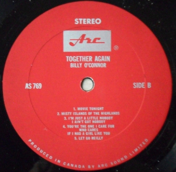 Billy O’Connor – Together Again! (Irish/Variety, Vinyl LP) Arc AS‑769