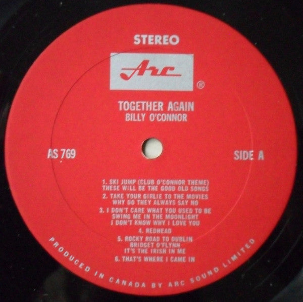 Billy O’Connor – Together Again! (Irish/Variety, Vinyl LP) Arc AS‑769