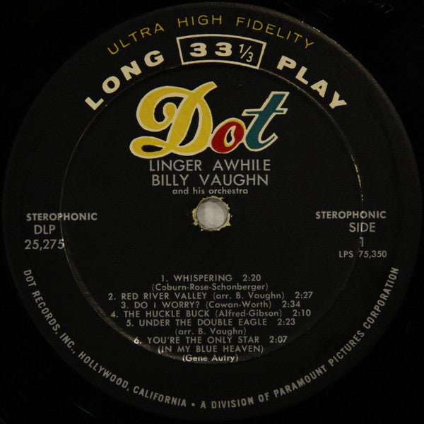 Billy Vaughn – Linger Awhile – 1960s – Easy Listening / Instrumental (vinyl)