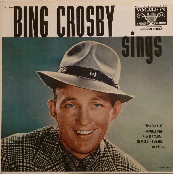 Bing Crosby – Bing Crosby Sings - 1973-Jazz, Pop Style: Vocal, Easy Listening (Vinyl)