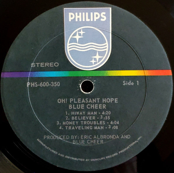 Blue Cheer – Oh! Pleasant Hope - 1971-	Hard Rock, Folk Rock, Psychedelic Rock (Vinyl)