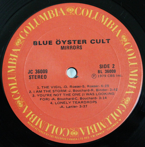 Blue Oyster Cult ‎– Mirrors -1979-  Hard Rock, Arena Rock ( Clearance vinyl ) Slight Scratches