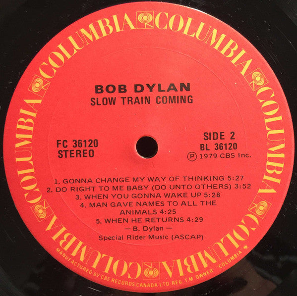 Bob Dylan Slow Train Coming &nbsp;1979 Folk Rock ( vinyl ) Near Mint
