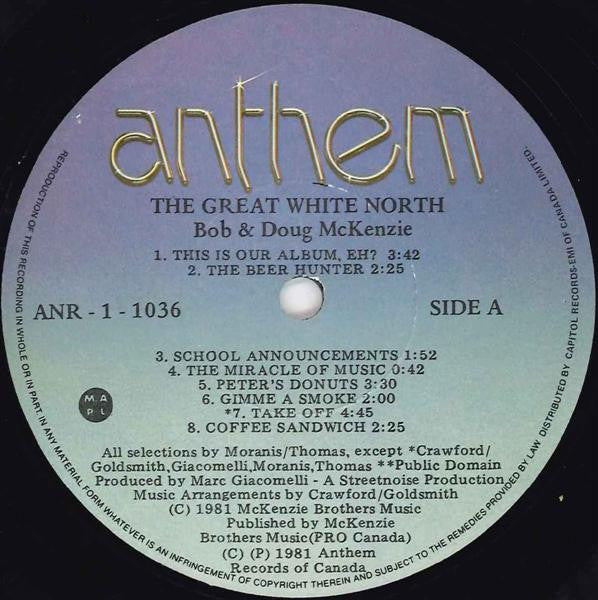 Bob & Doug McKenzie – The Great White North (Comedy, Vinyl LP) ANR‑1‑1036 mint with inner sleeve