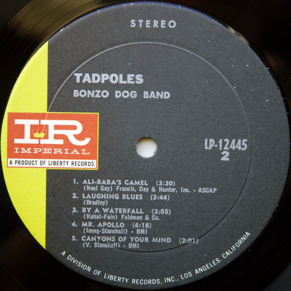 Bonzo Dog Band Tadpoles - 1969-Rock, Stage & Screen Style: Folk Rock, Novelty, Parody (Vinyl)