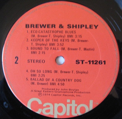 Brewer And Shipley – ST11261 -1974-Country Rock (vinyl)