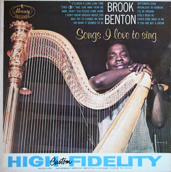 Brook Benton ‎– Songs I Love To Sing - 1960 - Pop Ballad (Rare Vinyl) Near Mint