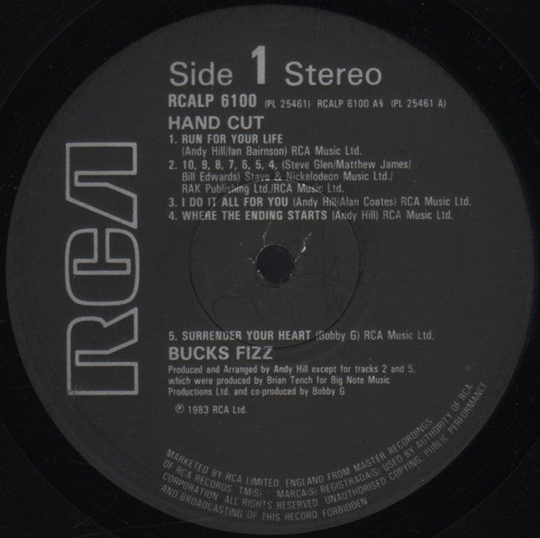 Bucks Fizz – Hand Cut – 1983 – Pop (Uk Import Vinyl)