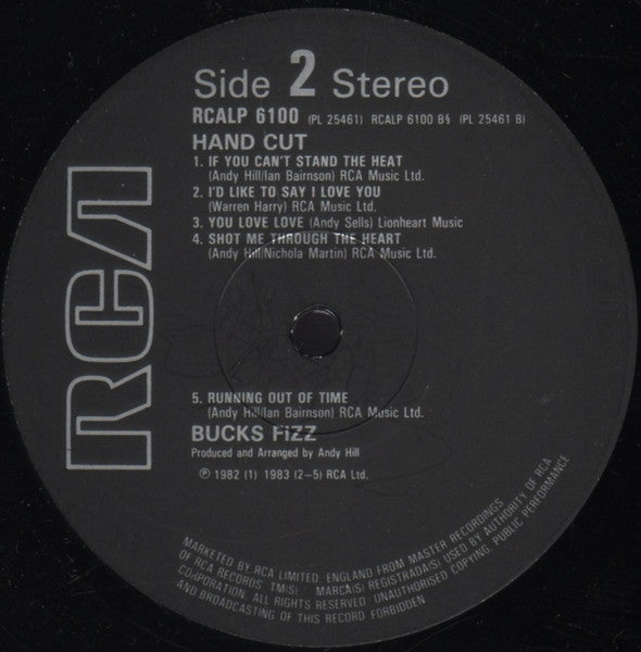 Bucks Fizz – Hand Cut – 1983 – Pop (Uk Import Vinyl)