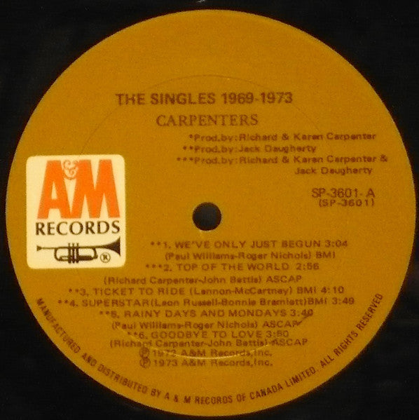 Carpenters The singles 1969-1973 (vinyl)