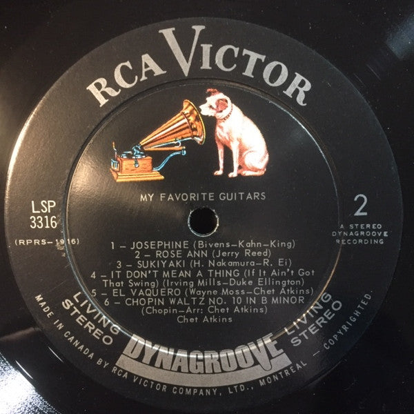 Chet Atkins – My Favorite Guitars (Country/Jazz/Pop Instrumental, Vinyl LP) LSP‑3316