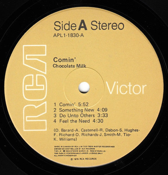 Chocolate Milk - Comin -1976-Funk / Soul, Funk (Mint Vinyl)