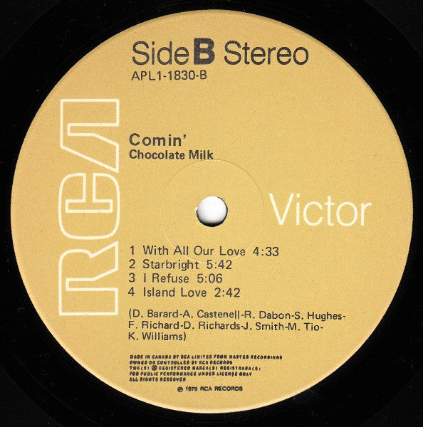 Chocolate Milk - Comin -1976-Funk / Soul, Funk (Mint Vinyl)