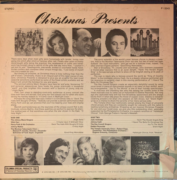 Christmas Presents - 1976-	Pop, Classical, Folk, World, & Country ,Holiday, Christmas (Vinyl)
