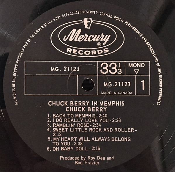 Chuck Berry – Chuck Berry In Memphis - 1967-Rock ,Rock & Roll ( Rare Vinyl )