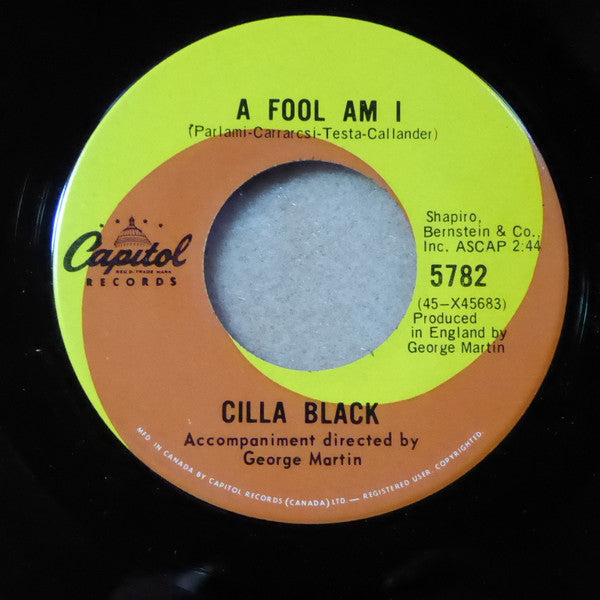 Cilla Black – A Fool Am I - 1966 Pop Vocal ( 45 Single )