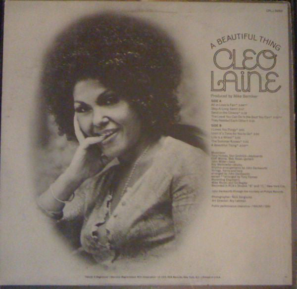 Cleo Laine – A Beautiful Thing – Vocal / Jazz / Easy Listening (VINYL) nEAR mINT
