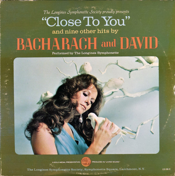 The Longines Symphonette – Close To You and Nine Other Hits by Bacharach and David – 1970s – Easy Listening / Orchestral Pop Mint Vinyl