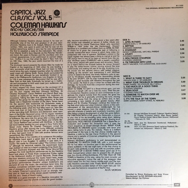 Coleman Hawkins – Hollywood Stampede (Jazz, Vinyl LP) M‑11030
