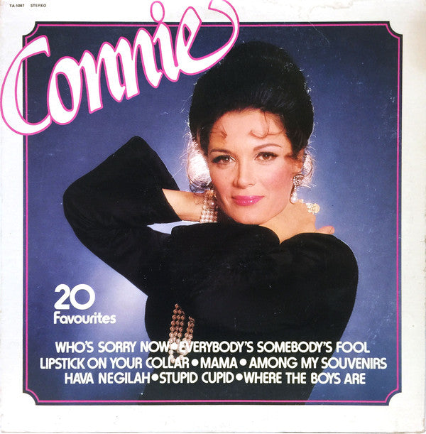 Connie Francis ‎– Connie - 20 Favourites -1978 Pop Vocal (vinyl)