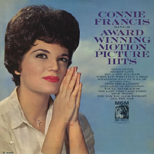 Connie Francis – Sings Award Winning Motion Picture Hits - 1963- Pop, Stage & Screen Vocal (vinyl) Near Mint