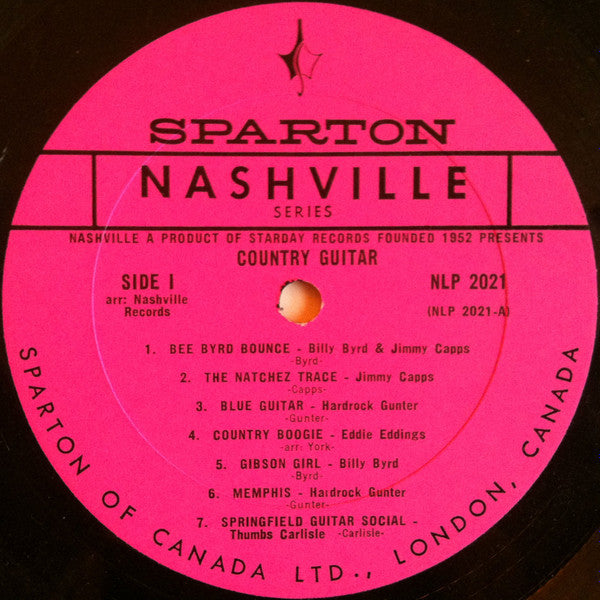 Country Guitar  - 1965-Country -  Billy Byrd & Jimmy Capps, Tommy Hill, Hardrock Gunte + (Vinyl)