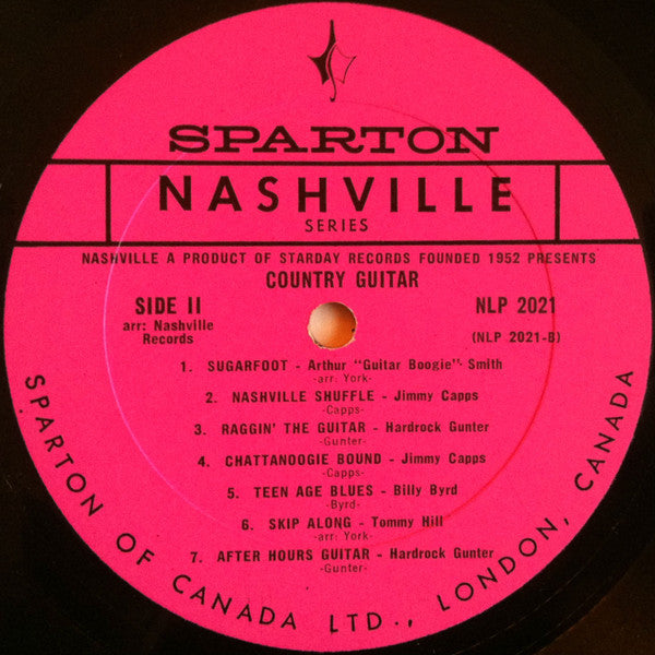 Country Guitar  - 1965-Country -  Billy Byrd & Jimmy Capps, Tommy Hill, Hardrock Gunte + (Vinyl)