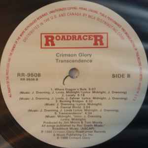 Crimson Glory – Transcendence - 1988- Heavy Metal (Vinyl)