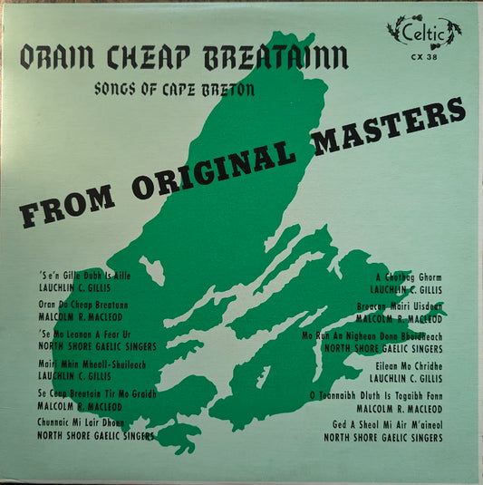 Celtic Orain Cheap Breatainn Songs of Cape Breton From Original Masters -Celtic , Maritime (Vinyl)