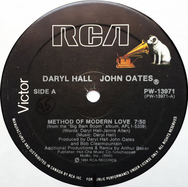 Daryl Hall & John Oates – Method of Modern Love – 1984 – Synth Pop (Canadian 12" Vinyl)