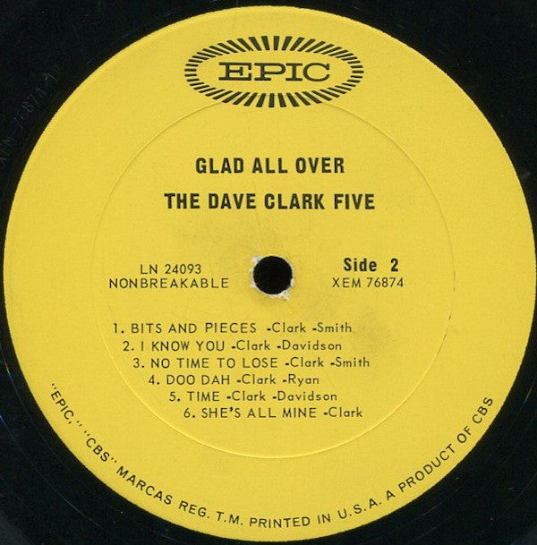 The Dave Clark Five – Glad All Over 1964 - Mono, 1st State Cover ( Rar ...