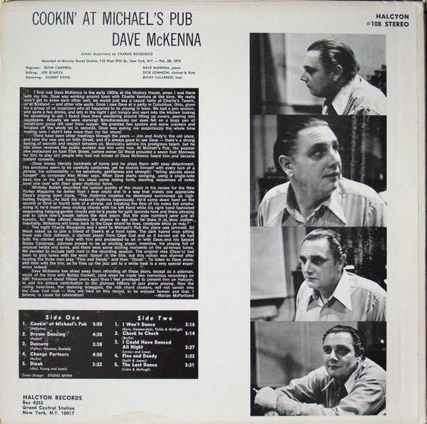 Dave McKenna – Cookin’ at Michael’s Pub (Jazz, Vinyl LP) Halcyon HAL‑108