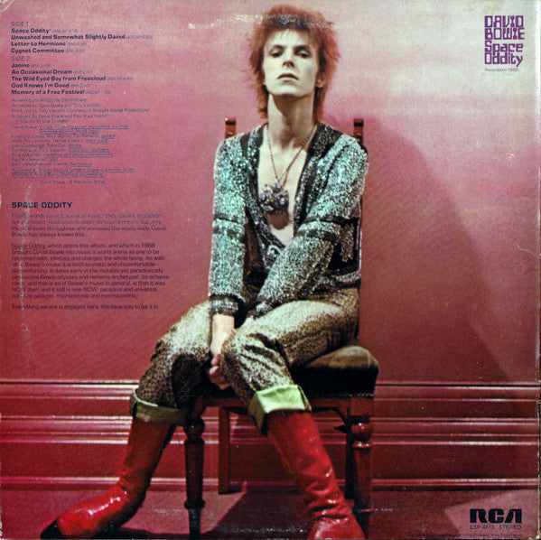 David Bowie Space Oddity - 1972  - Reissue	Folk Rock, Space Rock, Psychedelic Rock, Glam (vinyl)