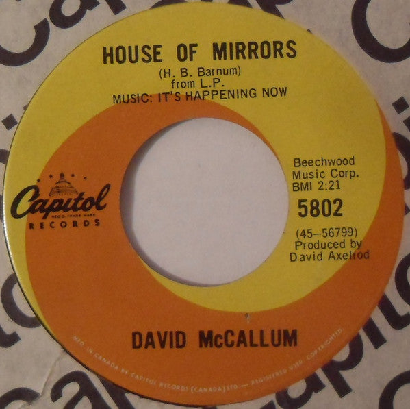 David McCallum – House Of Mirrors / A Man And A Woman -1967-Funk / Soul (Very rare single 45 )