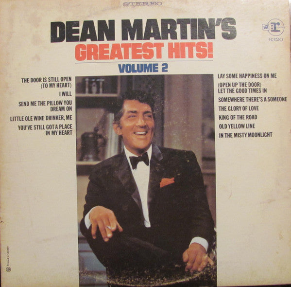 Dean Martin – Dean Martin's Greatest Hits! Volume 2 - 1968-Jazz, Pop Style: Ballad, Easy Listening (vinyl) Near Mint