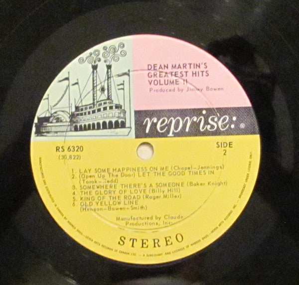 Dean Martin ‎– Greatest Hits Volume 2 -1968 - Ballad, Jazz (vinyl). awesome