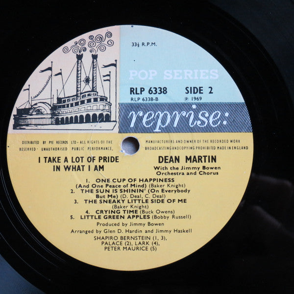 Dean Martin ‎– I Take A Lot Of Pride In What I Am -1969- Pop Vocal (vinyl)