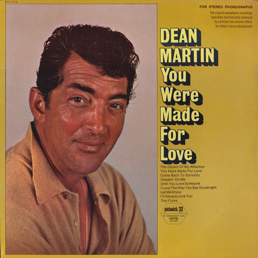 Dean Martin – You Were Made For Love - 1971-Folk, World, & Country (Vinyl)