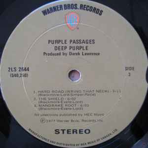 Deep Purple -  Purple Passages - 2lps- 1972-	Classic Rock, Hard Rock (Vinyl)