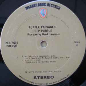 Deep Purple -  Purple Passages - 2lps- 1972-	Classic Rock, Hard Rock (Vinyl)