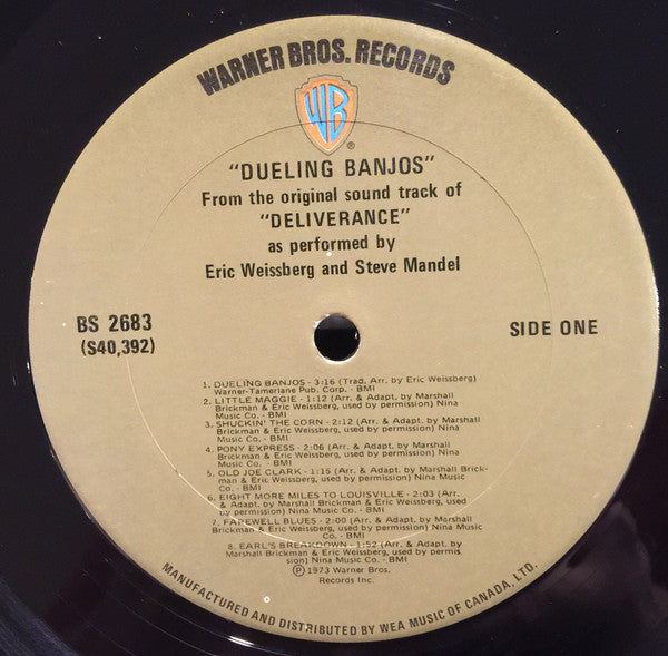 Eric Weissberg And Steve Mandel* – Dueling Banjos From The Original Sound Track Of D -1973-	Folk, World, & Country Style: Bluegrass, Folk (Vinyl)