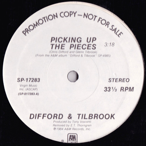 Difford & Tilbrook – Picking Up The Pieces - 1984-Rock, Pop (Vinyl, 12", 33 ⅓ RPM, Promo )