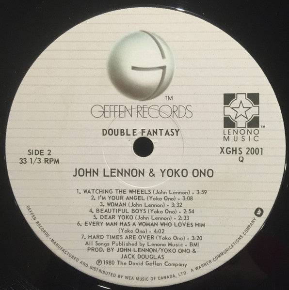 John Lennon & Yoko Ono – Double Fantasy – 1980 – Rock / Pop / Avant-Garde (vinyl)