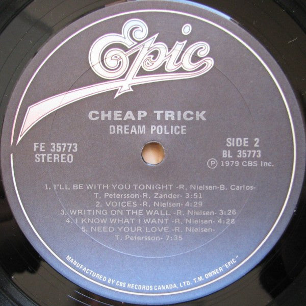 Cheap Trick ‎– Dream Police-1979- rock (clearance vinyl) *Overstocked
