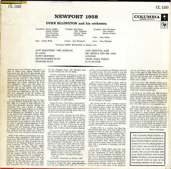 Duke Ellington And His Orchestra – Newport 1958  Jazz Style: Big Band, Swing (Rare Vinyl)